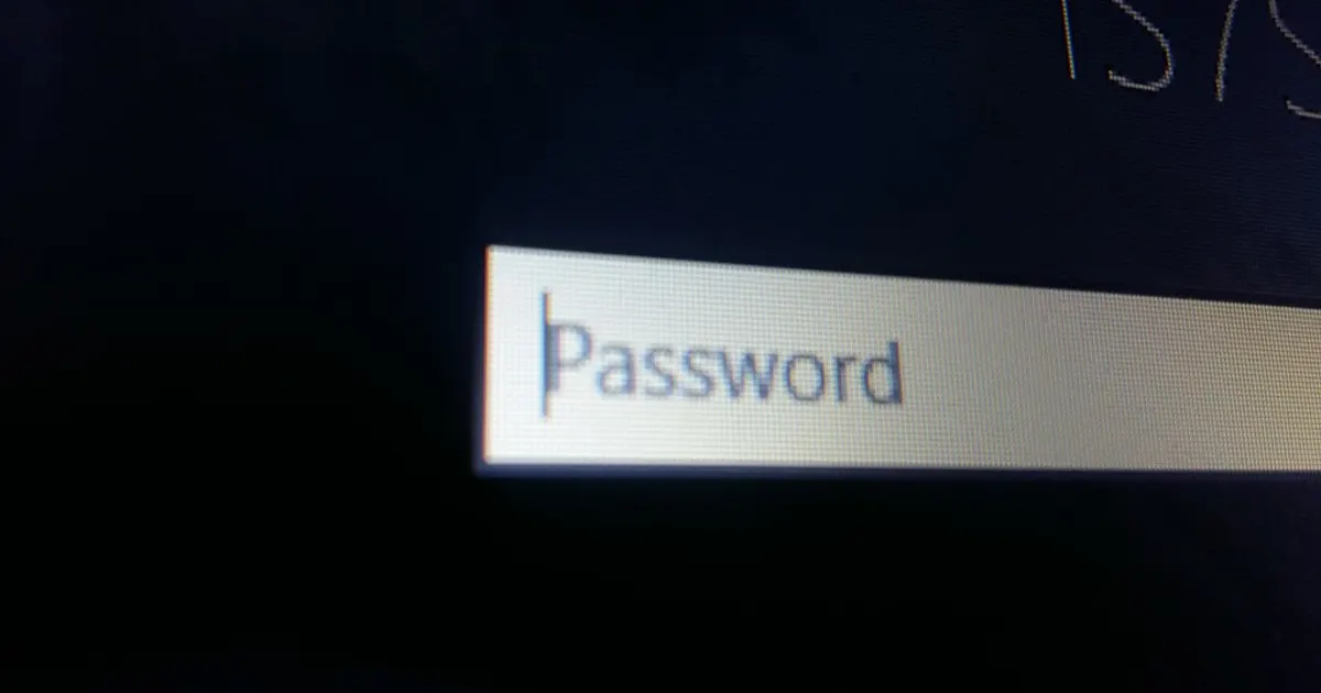 Password field with a strength meter on a login screen